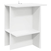 Salontafel 40x30x49 cm wit bewerkt hout