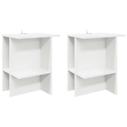 Salontafel 40x30x49 cm wit bewerkt hout 2 stuks