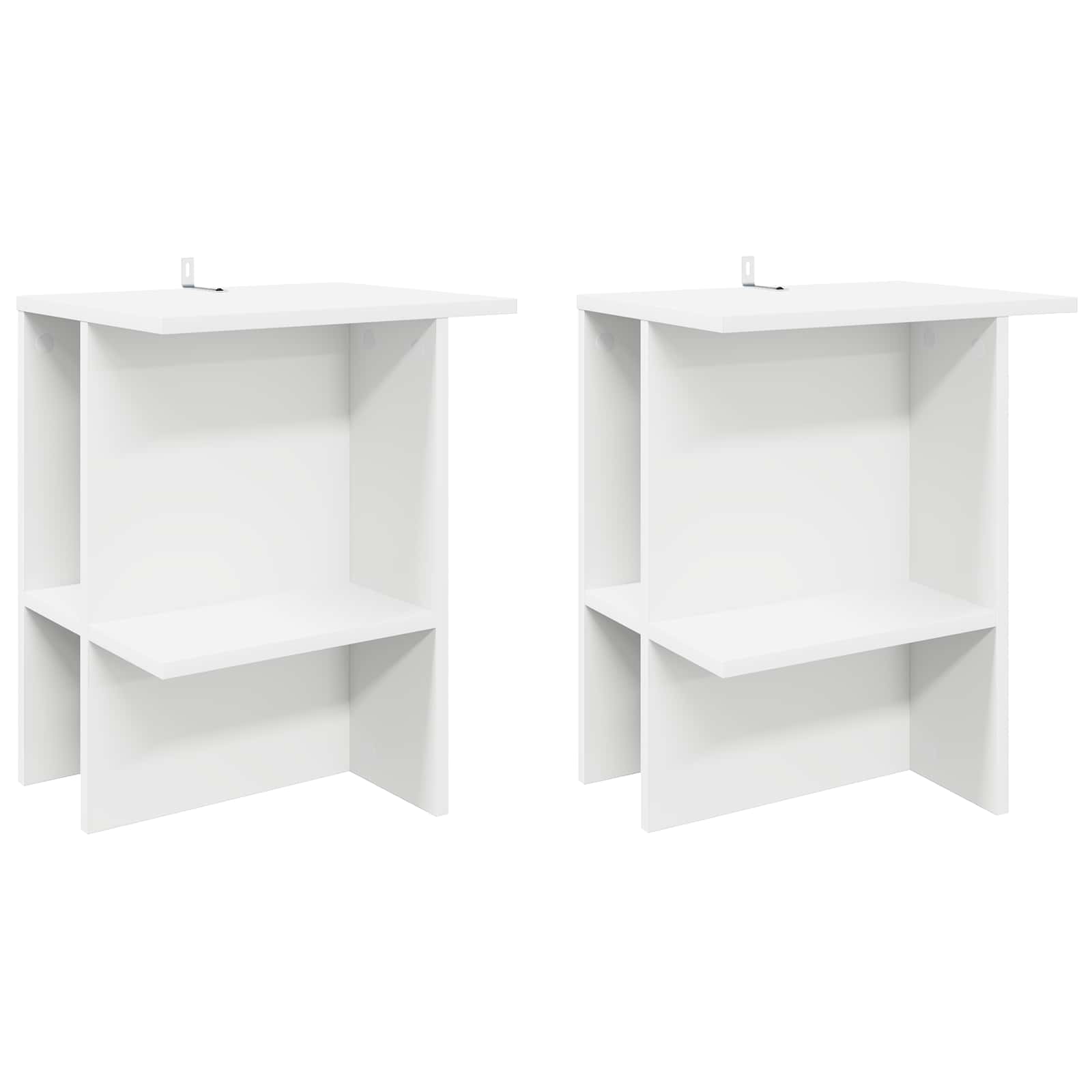 Salontafel 2 pcs Wit 40 x 30 x 49 cm Bewerkt hout