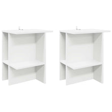 Salontafel 2 pcs Wit 40 x 30 x 49 cm Bewerkt hout