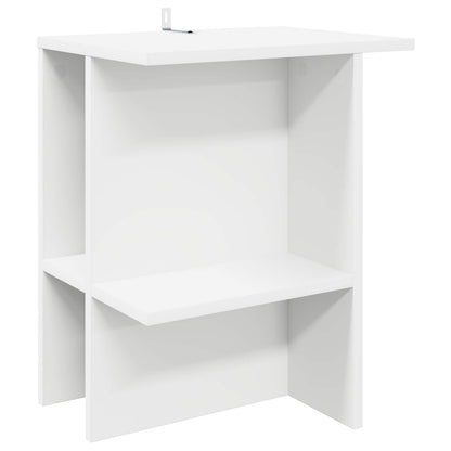 Salontafel 2 pcs Wit 40 x 30 x 49 cm Bewerkt hout