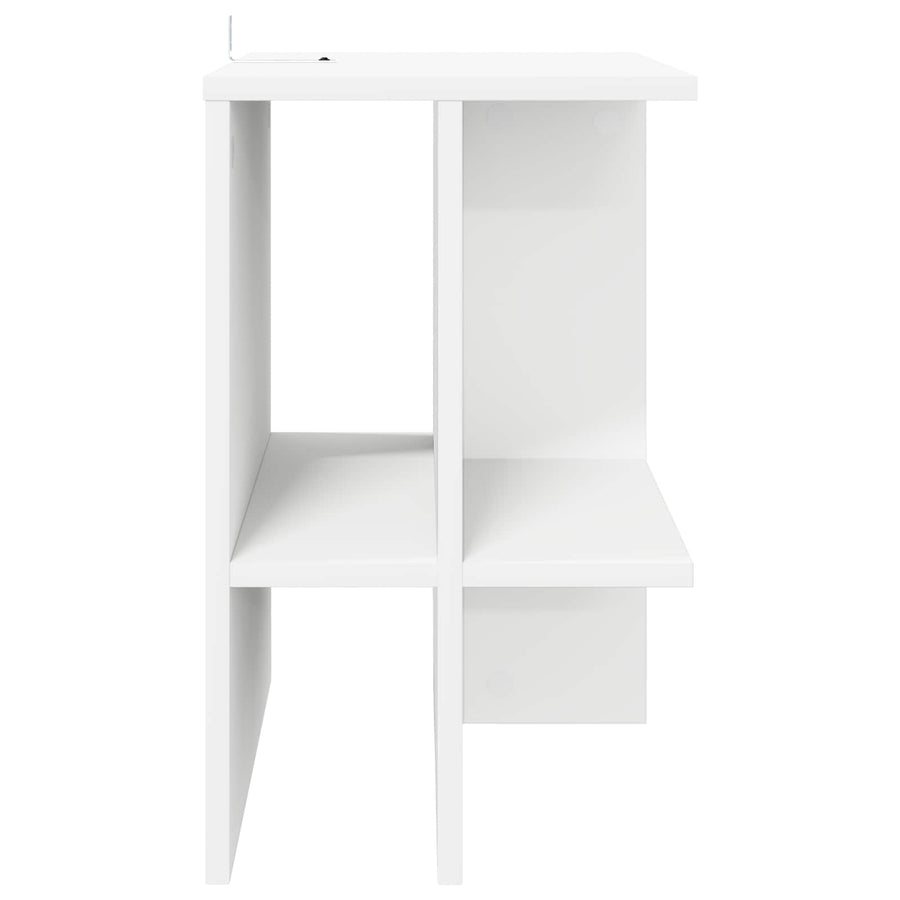 Salontafel 2 pcs Wit 40 x 30 x 49 cm Bewerkt hout