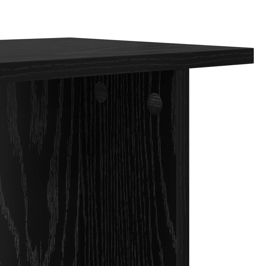 Salontafel Zwart eiken 40 x 30 x 49 cm Bewerkt hout