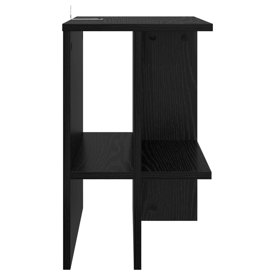 Salontafel Zwart eiken 40 x 30 x 49 cm Bewerkt hout
