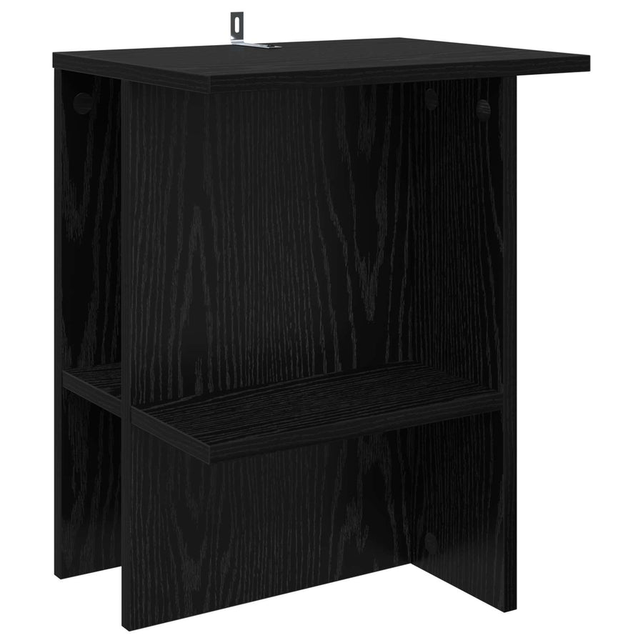 Salontafel 2 pcs Zwart eiken 40 x 30 x 49 cm Bewerkt hout
