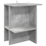 Salontafel betongrijs 40x30x49 cm bewerkt hout