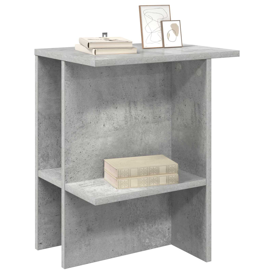 Salontafel 2 pcs Betongrijs 40 x 30 x 49 cm Bewerkt hout
