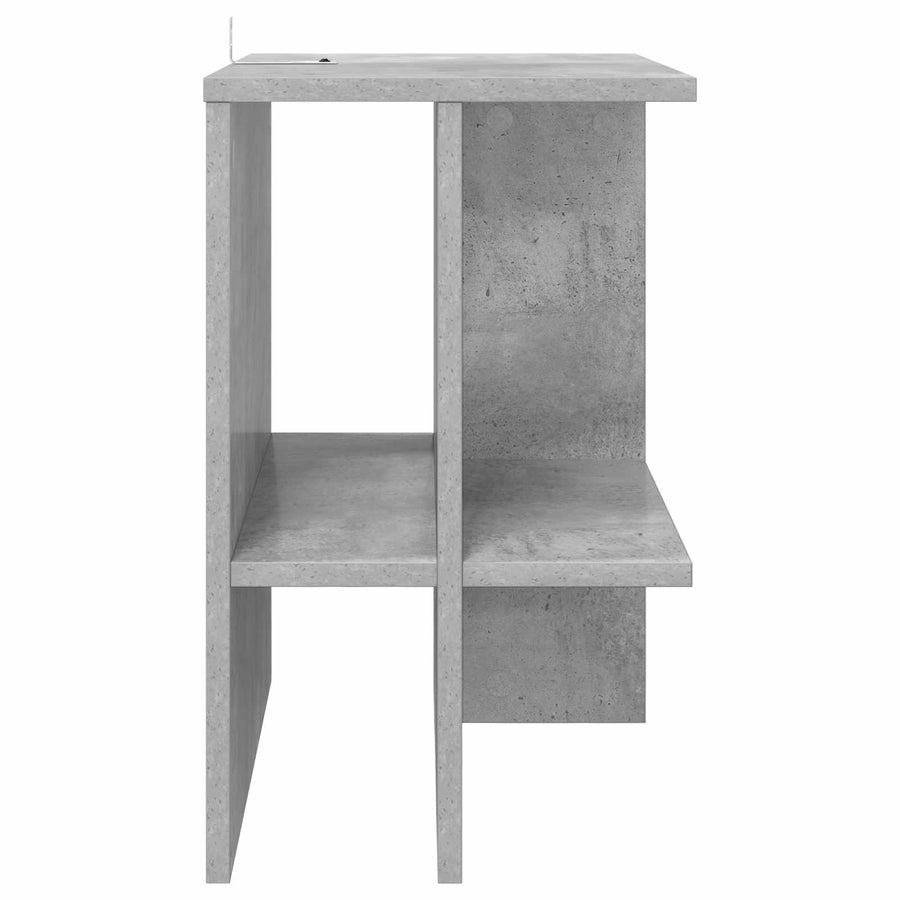 Salontafel 2 pcs Betongrijs 40 x 30 x 49 cm Bewerkt hout