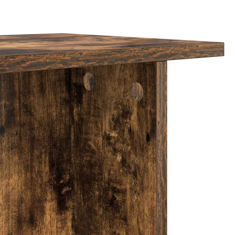 Salontafel 2 pcs Gerookt eiken 40 x 30 x 49 cm Bewerkt hout