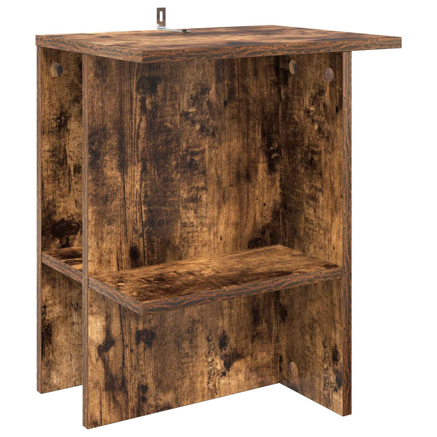 Salontafel 2 pcs Gerookt eiken 40 x 30 x 49 cm Bewerkt hout