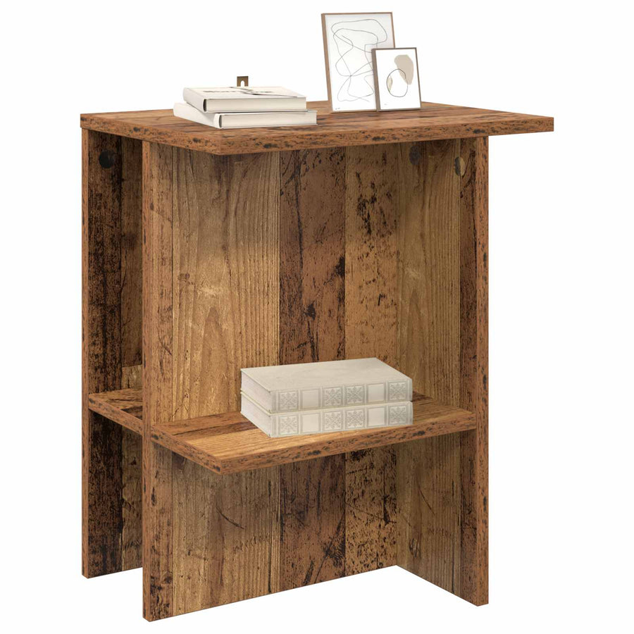 Salontafel Oud hout 40 x 30 x 49 cm Bewerkt hout