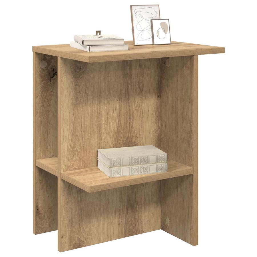 Salontafel 2 pcs Artisanaal eiken 40 x 30 x 49 cm Bewerkt hout