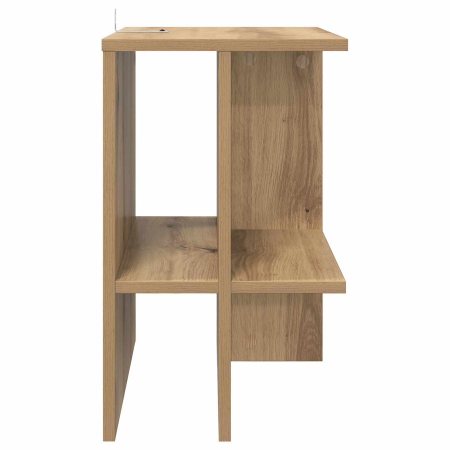 Salontafel 2 pcs Artisanaal eiken 40 x 30 x 49 cm Bewerkt hout
