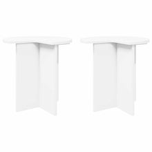 Bijzettafel met opslag 2 pcs Wit Ø 39 x 38 cm Bewerkt hout