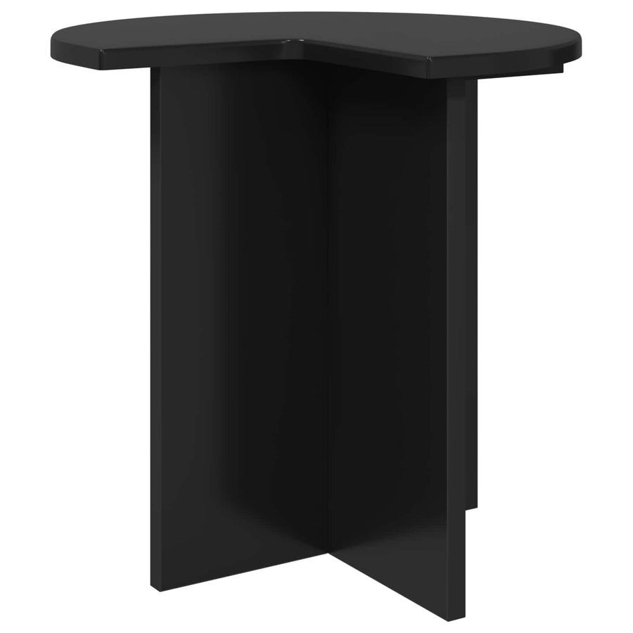 Bijzettafel 2 pcs Zwart eiken Ø 39 x 38 cm Bewerkt hout