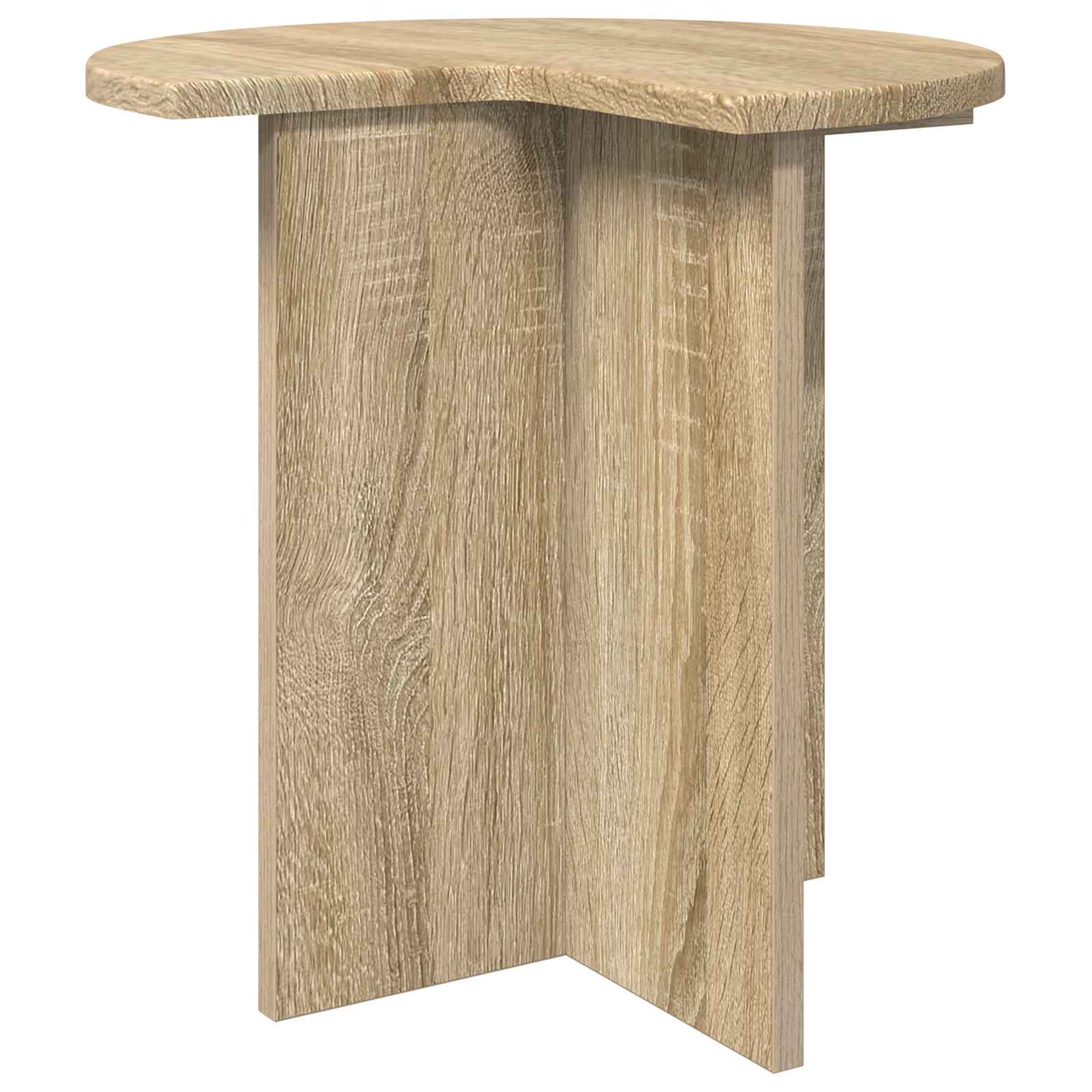 Bijzettafel met opslag Sonoma Eiken Ø 39 x 38 cm Bewerkt hout