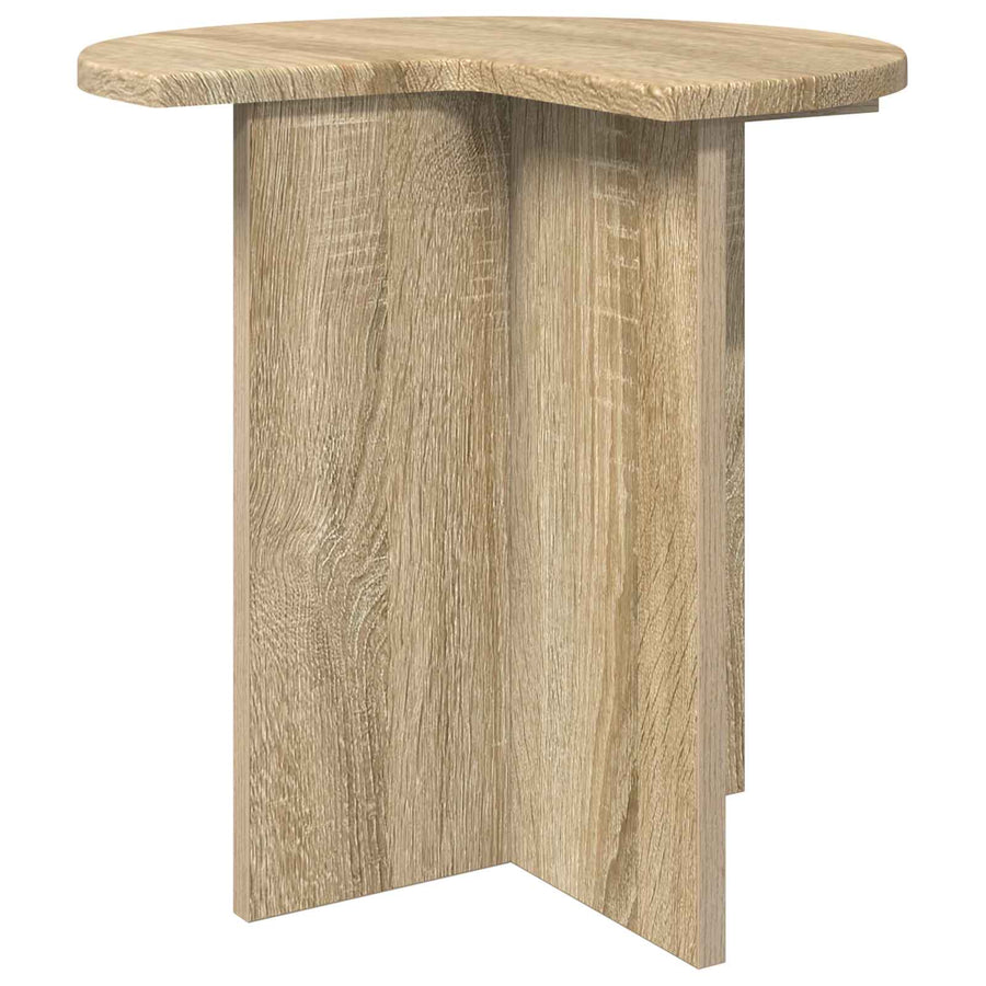 Bijzettafel met opslag Sonoma Eiken Ø 39 x 38 cm Bewerkt hout