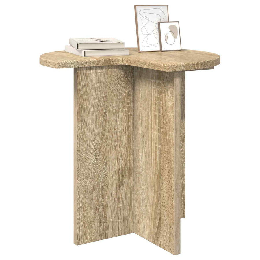 Bijzettafel met opslag Sonoma Eiken Ø 39 x 38 cm Bewerkt hout