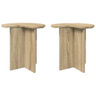 Side Table 2 pcs Sonoma Oak Ø 39 x 38 cm Engineered wood