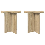Bijzettafel set 2 stuks Ø 39x38 cm Sonoma eiken