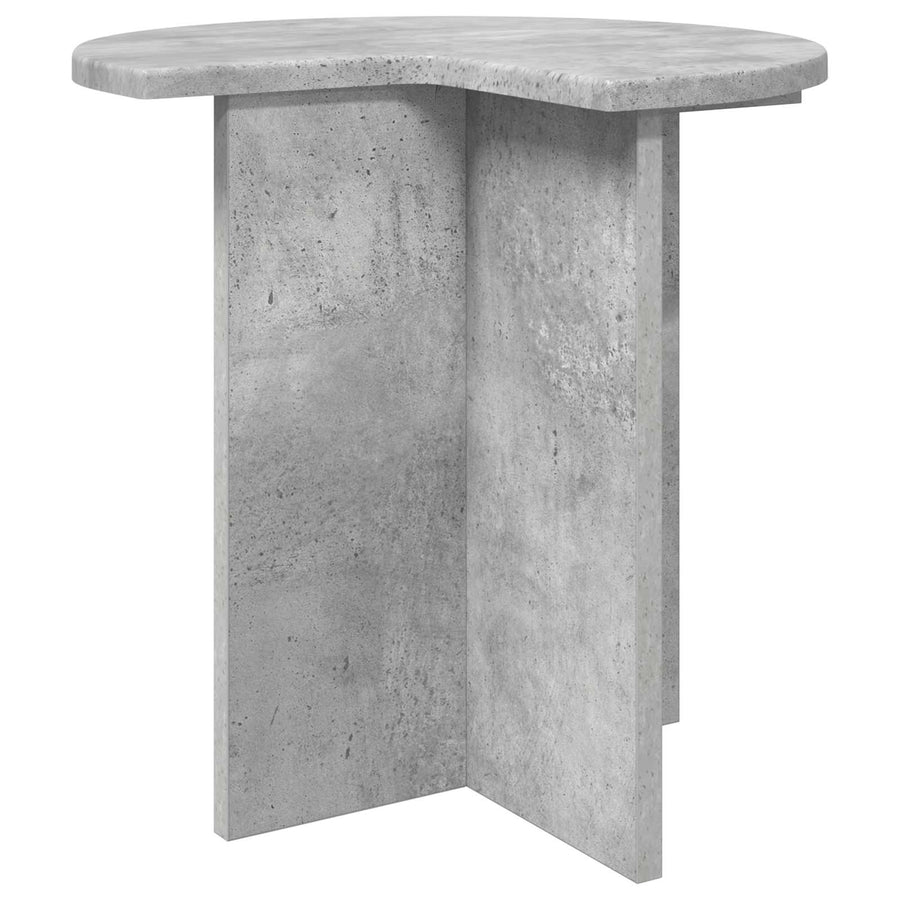 Bijzettafel met opslag Betongrijs Ø 39 x 38 cm Bewerkt hout