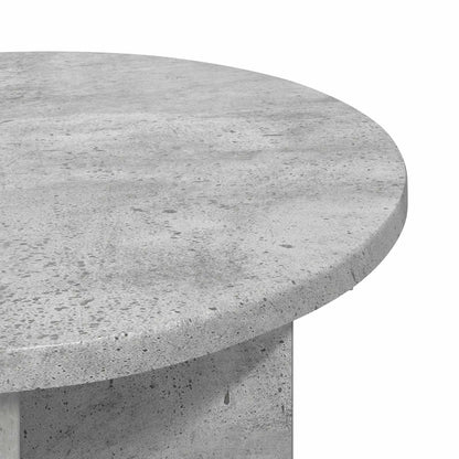 Bijzettafel 2 pcs Betongrijs Ø 39 x 38 cm Bewerkt hout