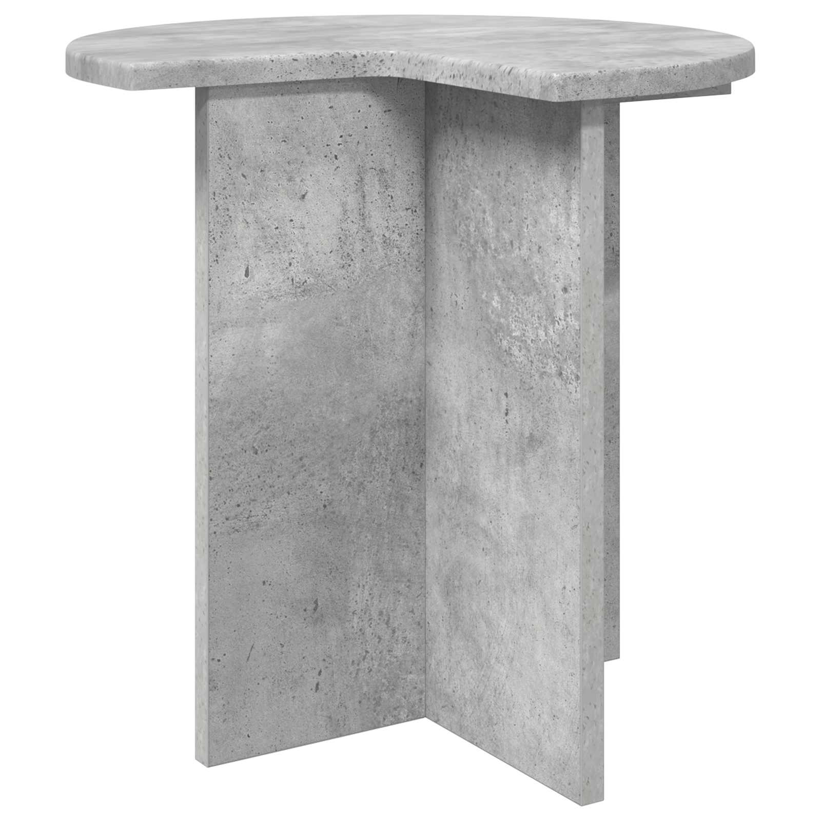 Bijzettafel 2 pcs Betongrijs Ø 39 x 38 cm Bewerkt hout