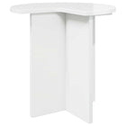 Side Table with Storage High Gloss White Ø 39 x 38 cm Engineered wood