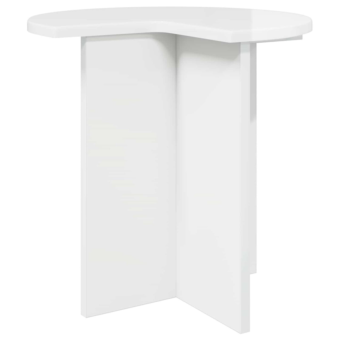 Bijzettafel met opslag Hoogglans Wit Ø 39 x 38 cm Bewerkt hout