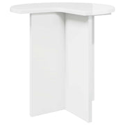 Bijzettafel hoogglans wit Ø 39x38 cm bewerkt hout