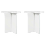 Bijzettafel set 2 stuks hoogglans wit Ø 39x38 cm
