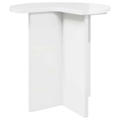 Bijzettafel 2 pcs Hoogglans Wit Ø 39 x 38 cm Bewerkt hout