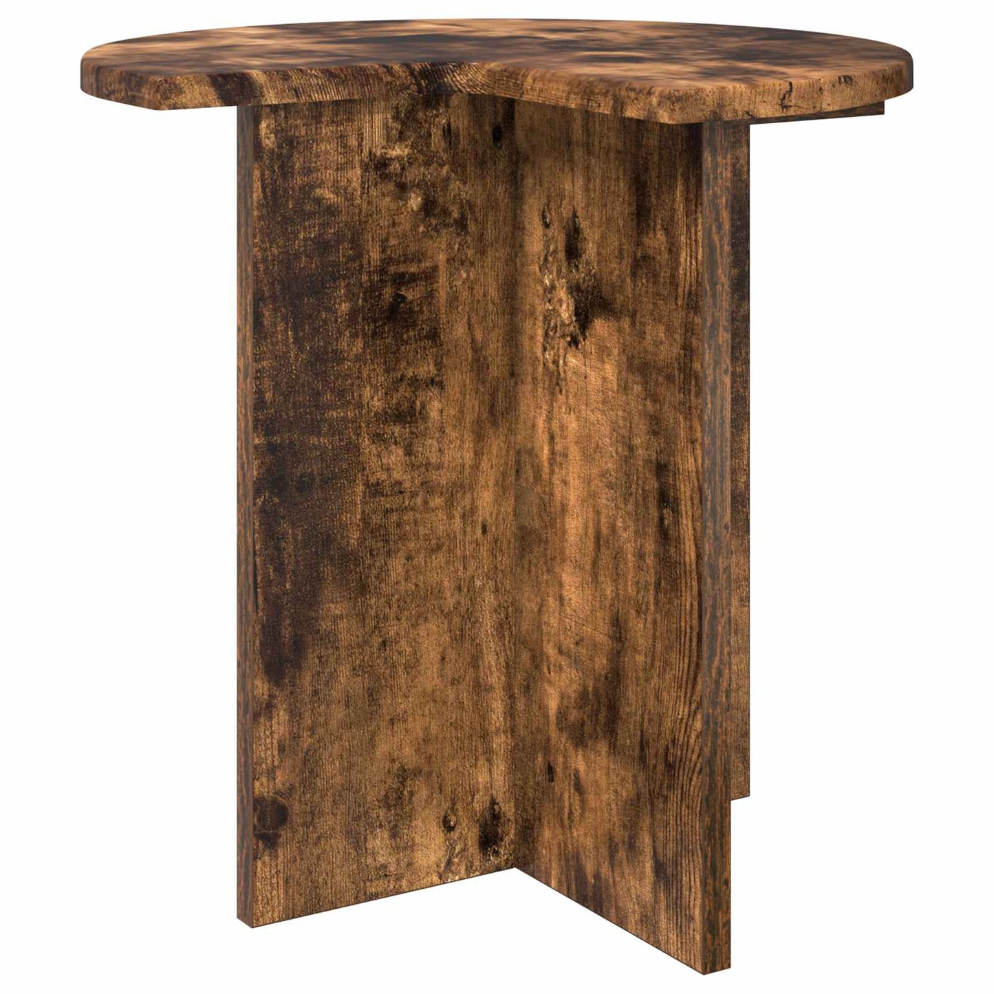 Bijzettafel met opslag Gerookt eiken Ø 39 x 38 cm Bewerkt hout
