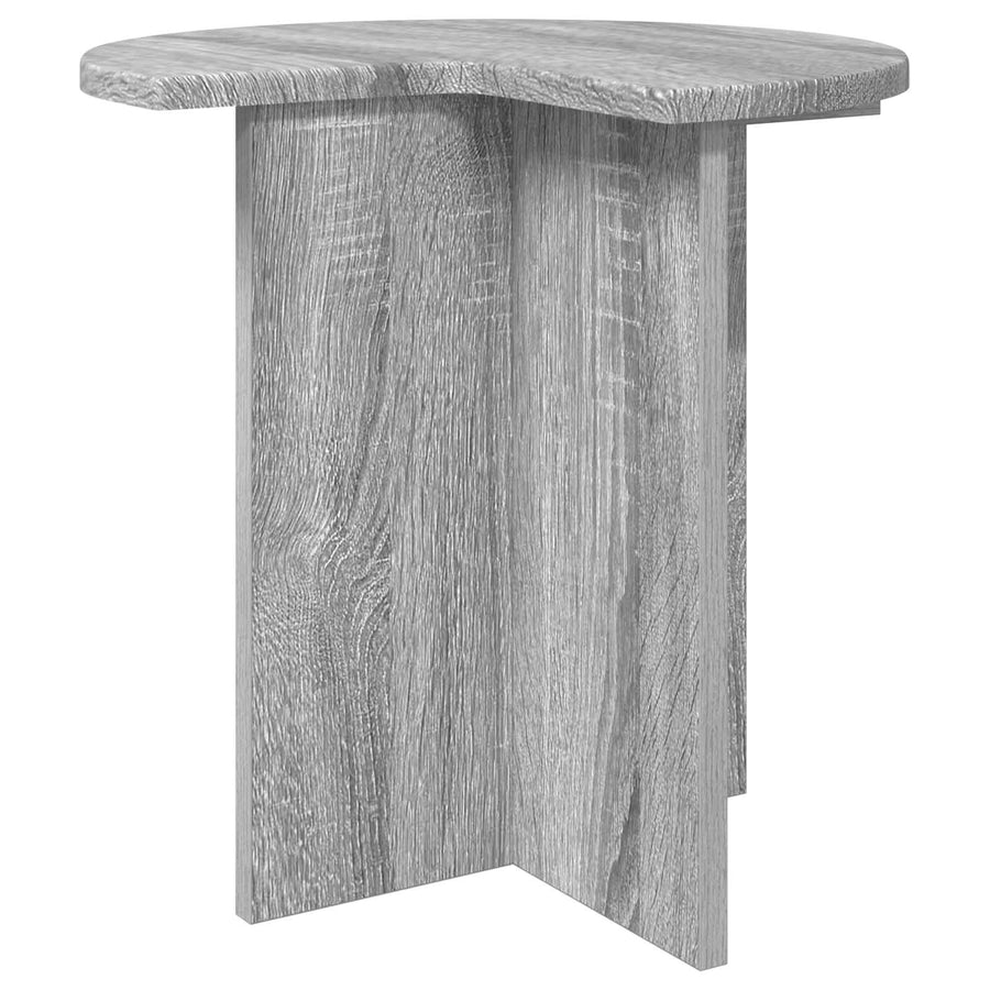 Bijzettafel 2 pcs Grijs sonoma Ø 39 x 38 cm Bewerkt hout
