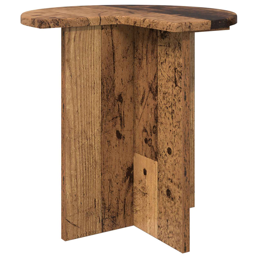 Bijzettafel met opslag Oud hout Ø 39 x 38 cm Bewerkt hout