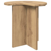 Bijzettafel Artisanaal eiken Ø 39 x 38 cm Bewerkt hout