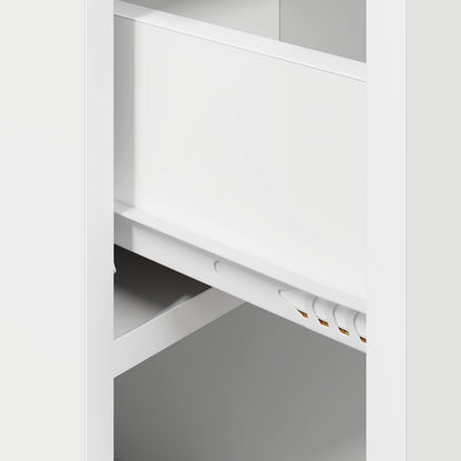 Bed kast Wit 29 x 31,5 x 49 cm Bewerkt hout