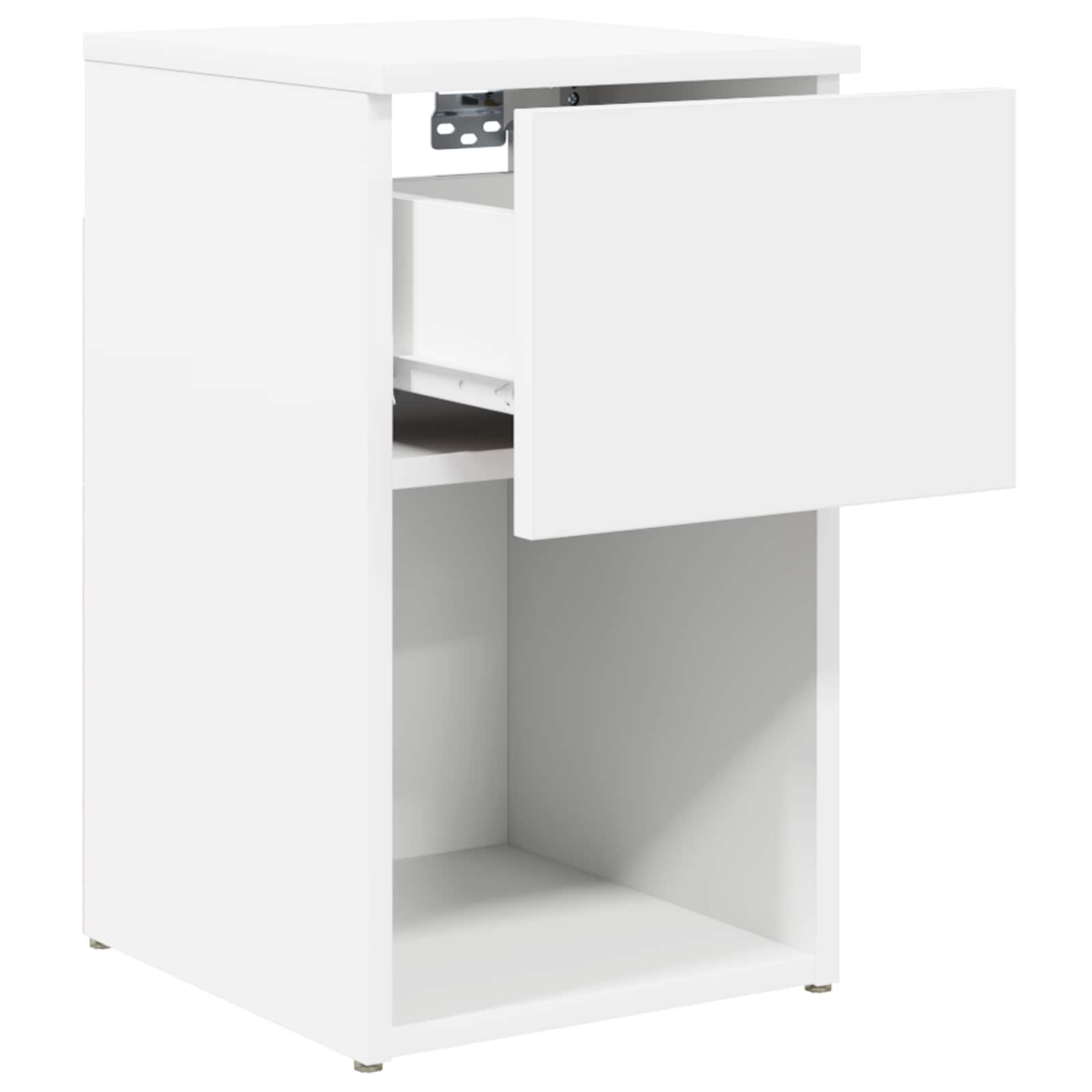 Bed kast Wit 29 x 31,5 x 49 cm Bewerkt hout