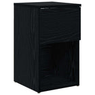 Bedside cabinet Black oak 29 x 31.5 x 49 cm Engineered wood
