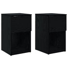 Bedside cabinet 2 pcs Black oak 29 x 31.5 x 49 cm Engineered wood