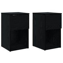 Bed kast 2 pcs Zwart eiken 29 x 31,5 x 49 cm Bewerkt hout