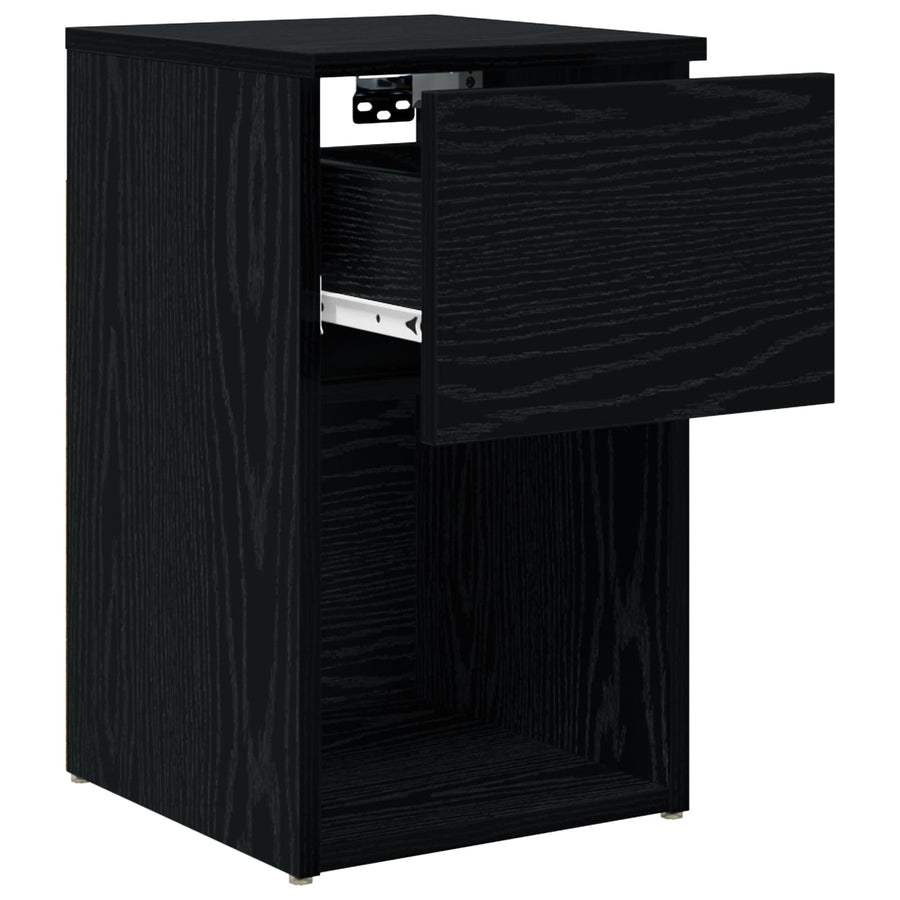 Bed kast 2 pcs Zwart eiken 29 x 31,5 x 49 cm Bewerkt hout