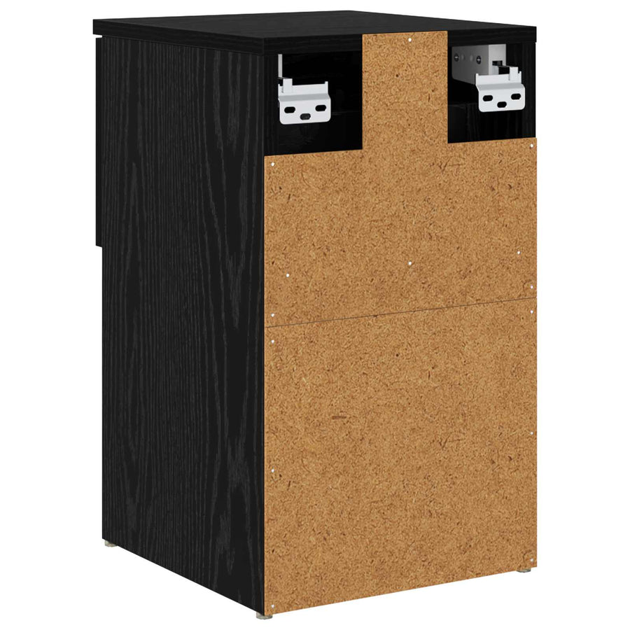 Bed kast 2 pcs Zwart eiken 29 x 31,5 x 49 cm Bewerkt hout