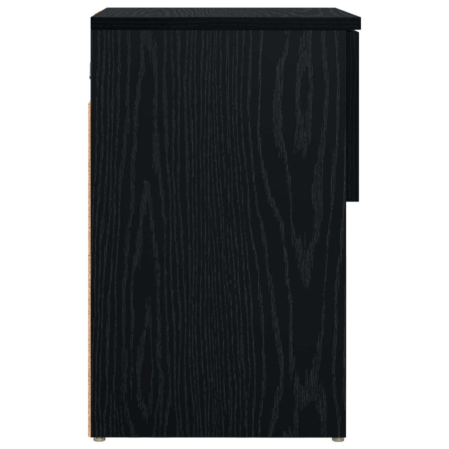 Bed kast 2 pcs Zwart eiken 29 x 31,5 x 49 cm Bewerkt hout
