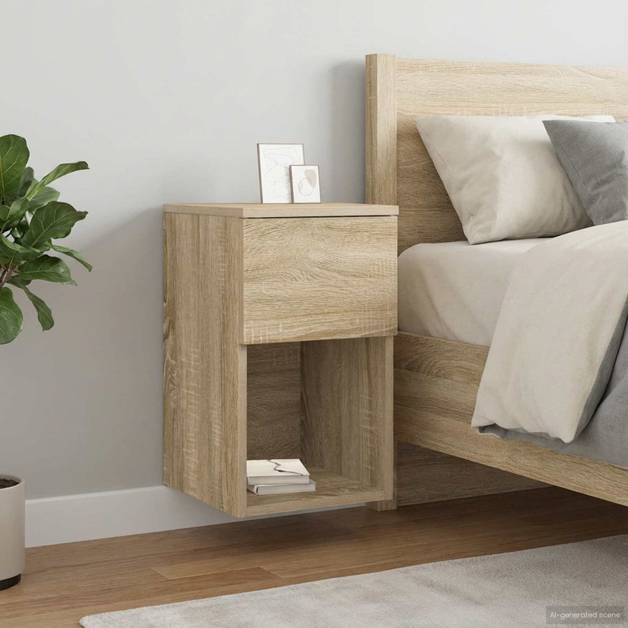 Bed kast Sonoma Eiken 29 x 31,5 x 49 cm Bewerkt hout