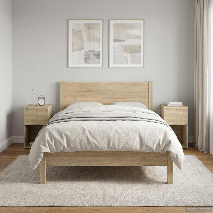 Bed kast 2 pcs Sonoma Eiken 29 x 31,5 x 49 cm Bewerkt hout