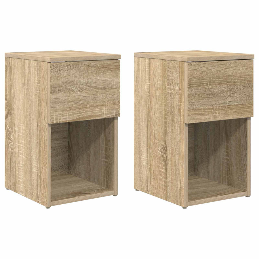 Bed kast 2 pcs Sonoma Eiken 29 x 31,5 x 49 cm Bewerkt hout