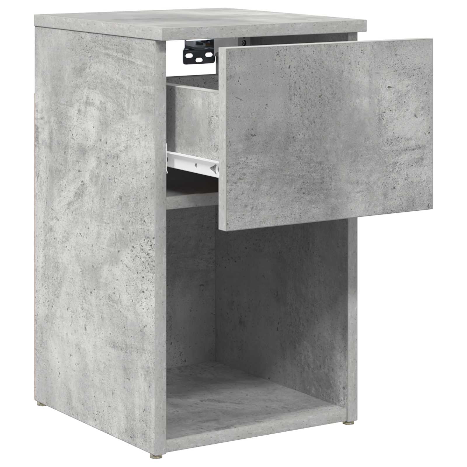 Bed kast Betongrijs 29 x 31,5 x 49 cm Bewerkt hout