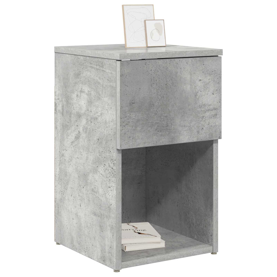 Bed kast Betongrijs 29 x 31,5 x 49 cm Bewerkt hout
