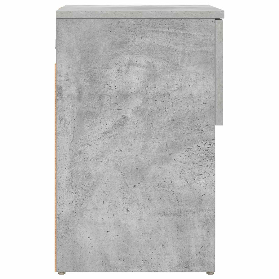 Bed kast Betongrijs 29 x 31,5 x 49 cm Bewerkt hout